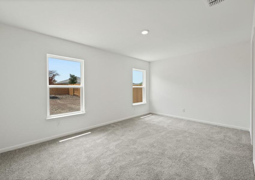 Spacious master bedroom