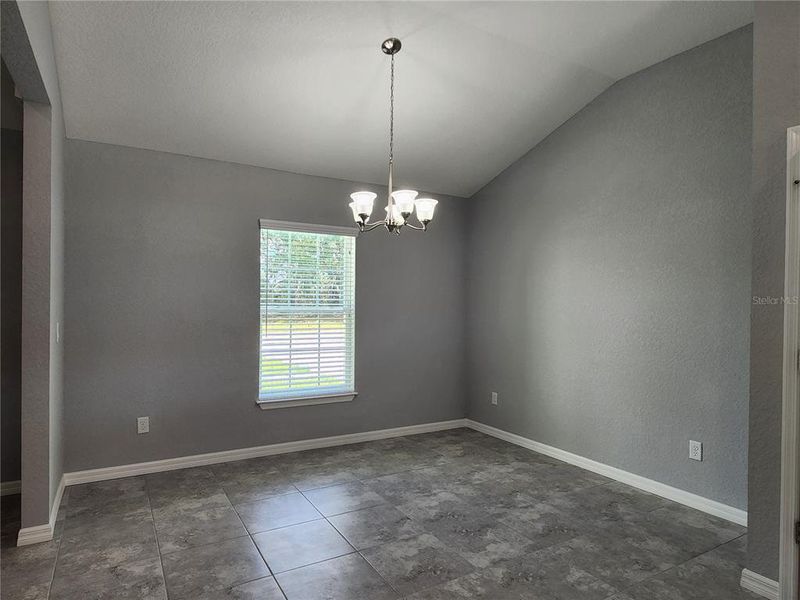 Dining room off of the foyer