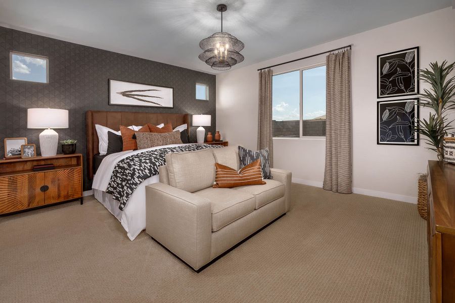 Primary Bedroom | Pastora | Sunrise Peak Series | New homes in Surprise, AZ | Landsea Homes