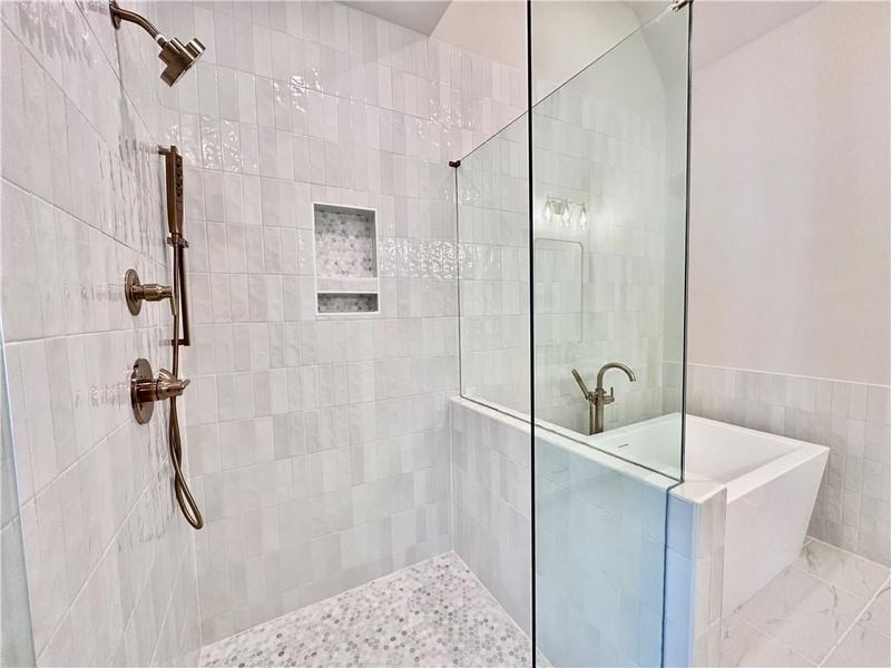 Champagne, bronze, plumbing, fixtures, outfit, your walk-in shower