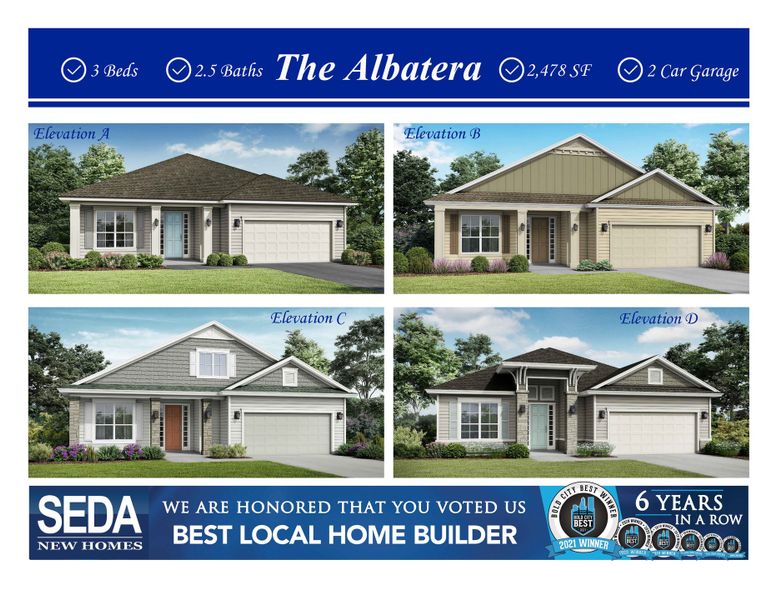 New construction Single-Family house Albatera, 2439 Cabbage Hammock Road, St. Augustine South, FL 32092 - photo