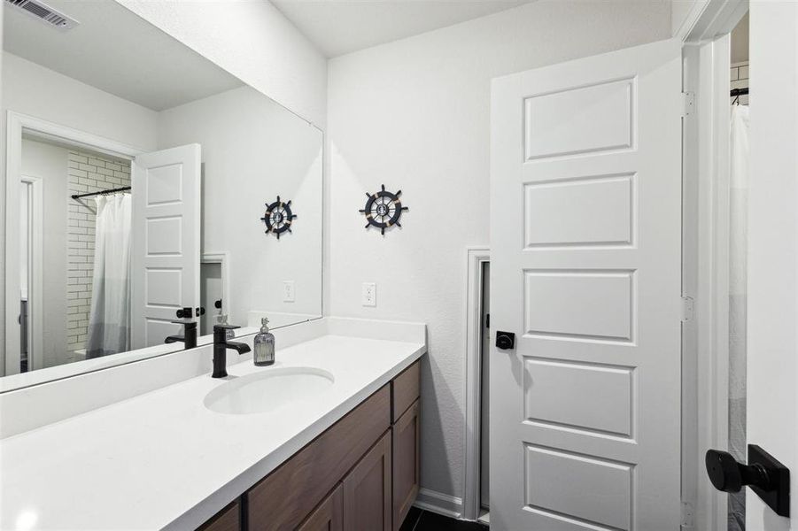 With multiple bathrooms upstairs you will always have the space you need.