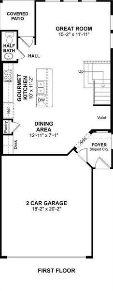 The Penelope floor plan by K. Hovnanian Homes. 1st Floor shown. *Prices, plans, dimensions, features, specifications, materials, and availability of homes or communities are subject to change without notice or obligation.