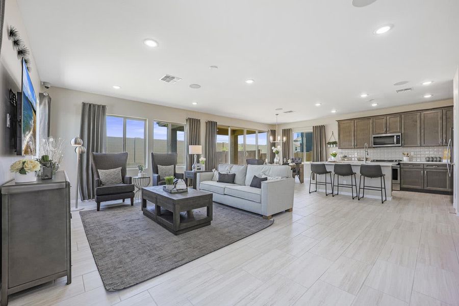 Great Room | Encatadora | Marketside Tercera | Verrado | New homes in Buckeye, Arizona | Landsea Homes