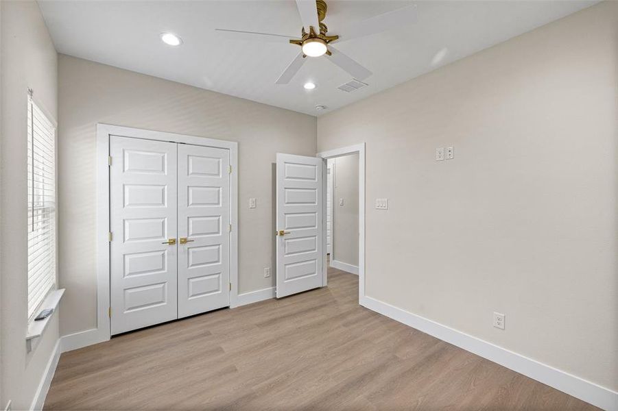 Laminate flooring and walk in closets