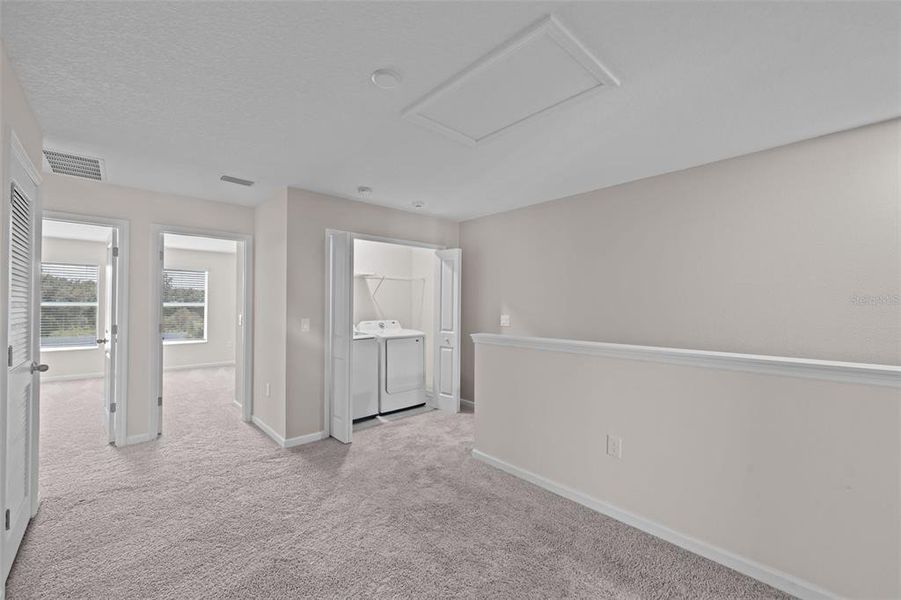 Bonus Room Area with Laundry Closet