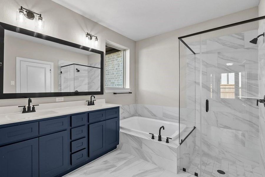 EXAMPLE PHOTO: Spacious Master bath with separate tub and shower