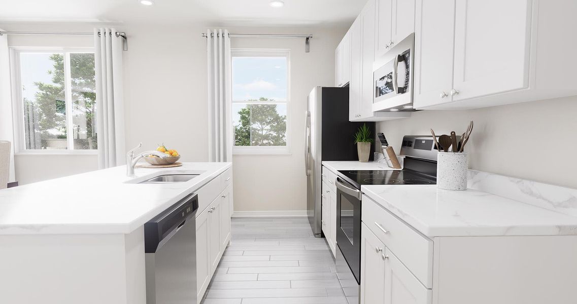 Kitchen - Barcelona - Inspired at Prairie Village in Brighton, Colorado by Landsea Homes