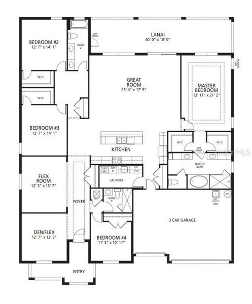 Livorno B Floor Plan see sales for all included options.  This home is a side entry garage
