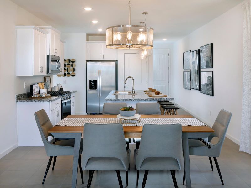 The open-concept kitchen is perfect for hosting family and friends.