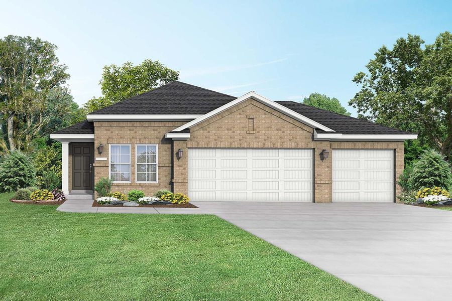New construction Single-Family house The Riviera A with 3-Car Garage, 2920 Arbor Edge Crossing, La Marque, TX 77568 - photo