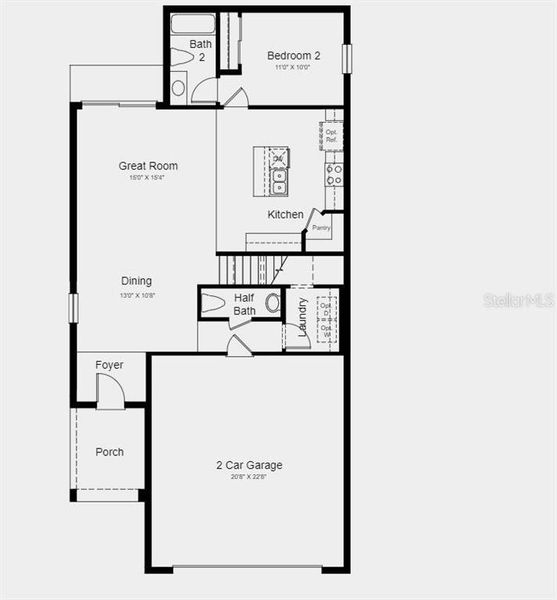 Structural options added include; Covered patio.