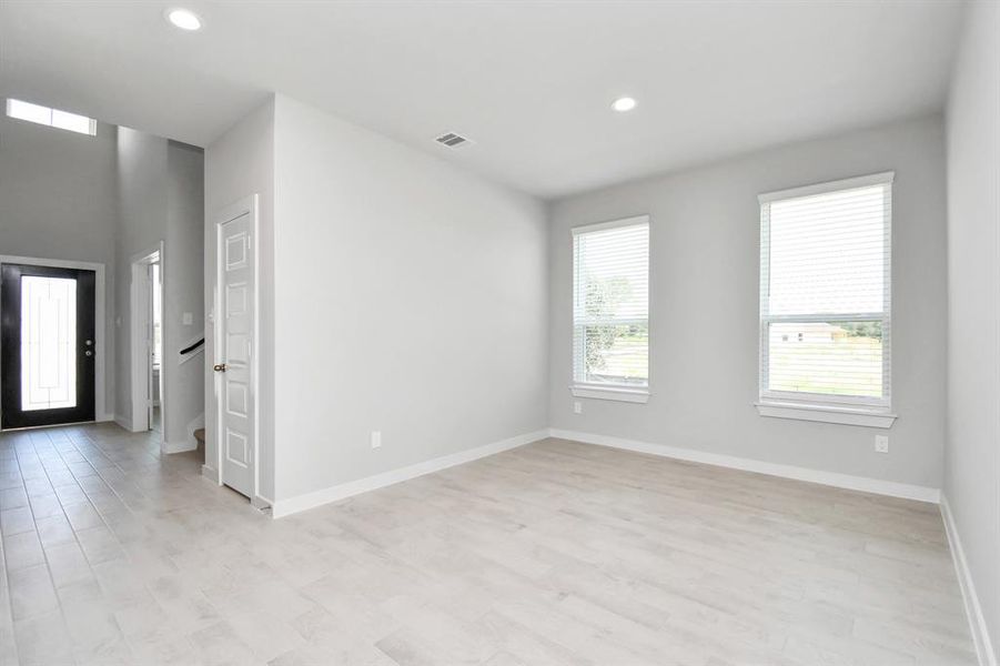 Another view of dedicated dining room. Sample photo of completed home with similar floor plan. Actual colors and selections may vary.