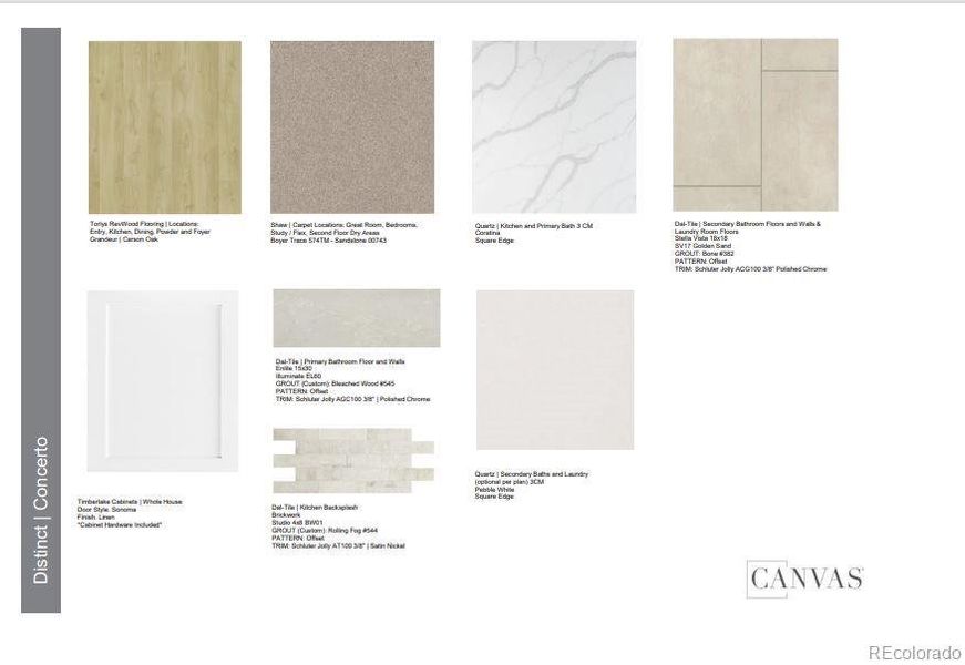 Design Selections. Home is under construction and selections are subject to change.