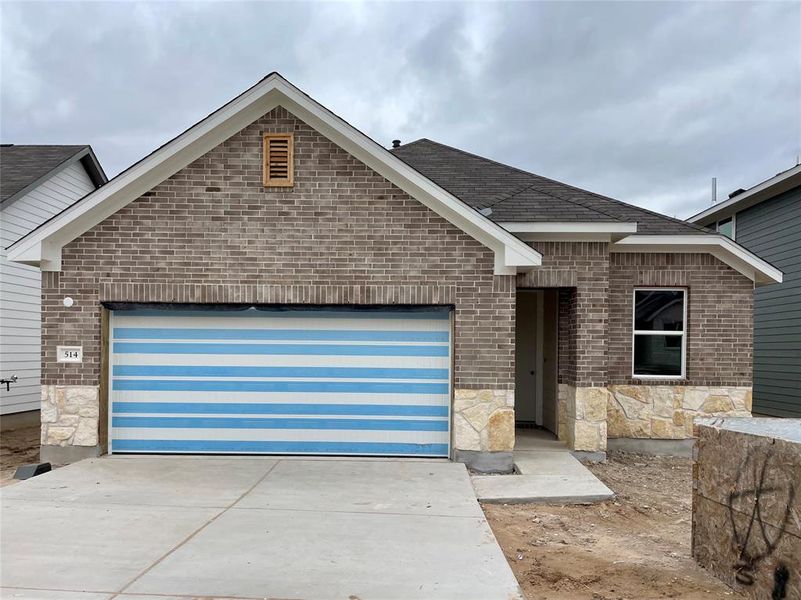 New construction Single-Family house 514 Palo Brea Loop, Hutto, TX 78634 Brodie Homeplan- photo