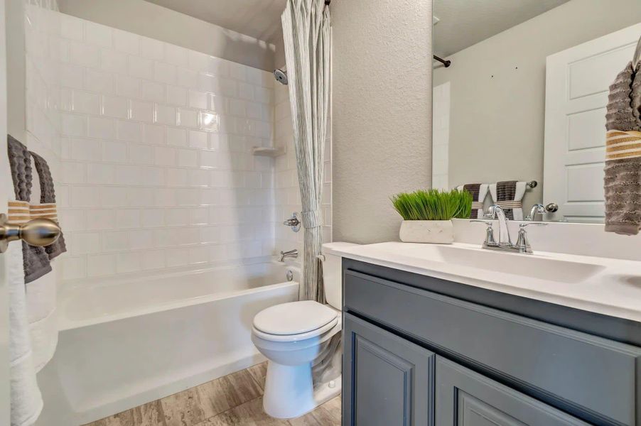 Bathroom 2 | Concept 1730 at Silo Mills - Select Series in Joshua, TX by Landsea Homes