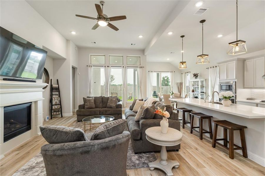 The main living area is perfect for entertaining, with this great open floorplan!