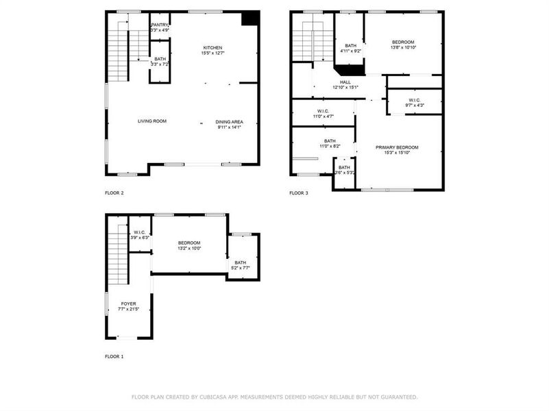 Floor plan of a similar unit. Unit A has a reversed floor plan.