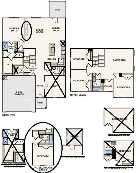 Calderwood Floor Plan with Extra Bedroom on Main Floor!