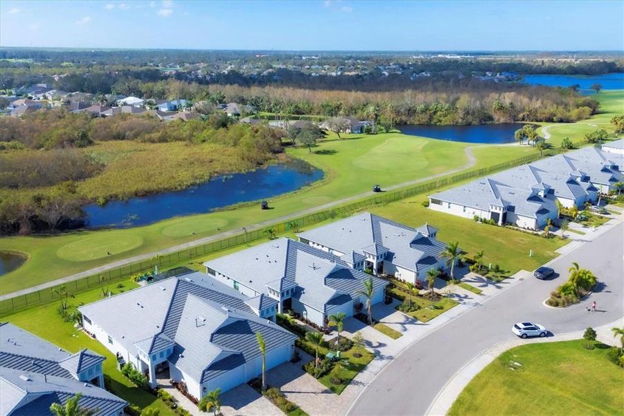 Aerial of villa