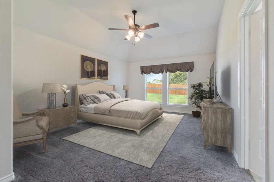 Primary Bedroom | Concept 2393 at Lovers Landing in Forney, TX by Landsea Homes