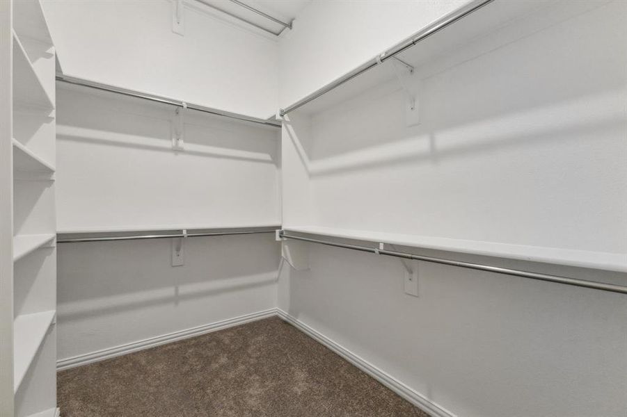 An owner's closet with room for all your treasures waiting for you in our new Kelsi floor plan!