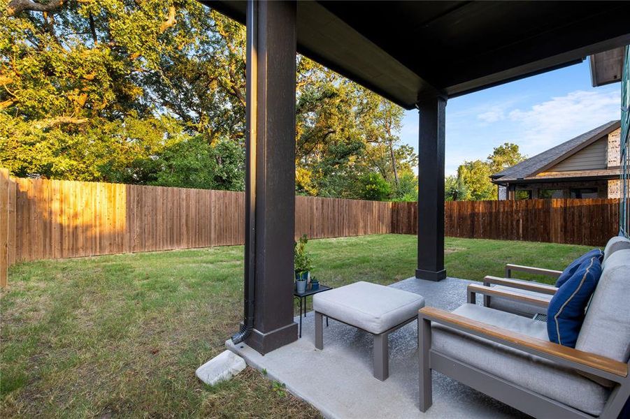 View of yard with a patio area