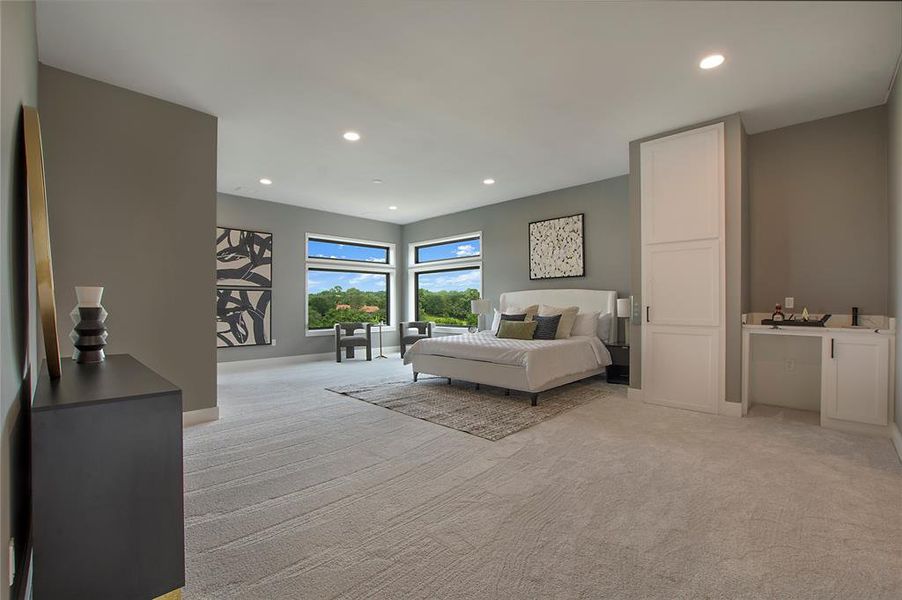 View of carpeted bedroom