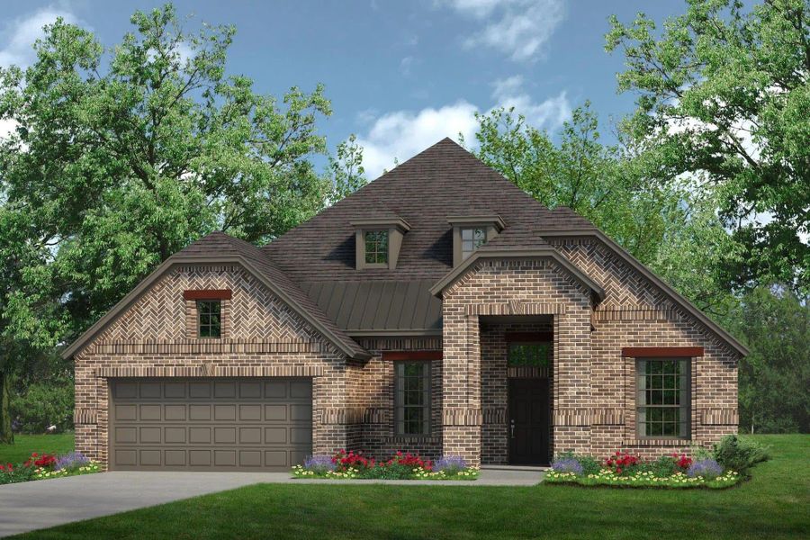 Elevation D | Concept 2533 at Oak Hills in Burleson, TX by Landsea Homes