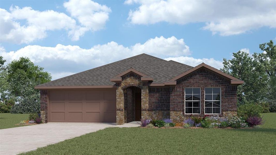 New construction Single-Family house 9713 Quiet Brook Way, Aubrey, TX 76227 PLAN 1258- photo