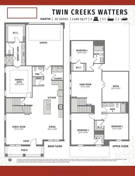 With an over the top main floor owner's suite and great entertaining space both upstairs and down, the entire family will love our new Martin floor plan!