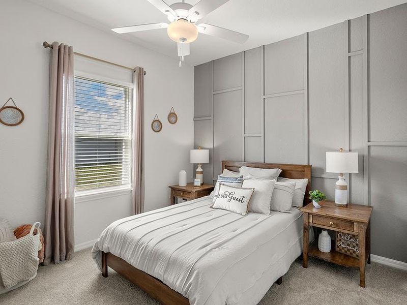 Versatile secondary bedrooms offer the perfect space to host guests - Summerlyn ll home plan by Highland Homes