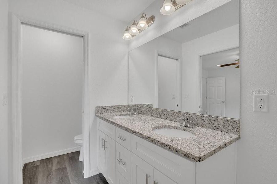 Primary Bathroom with Double Sink Vanity