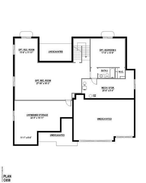 Plan C658 BASE BED