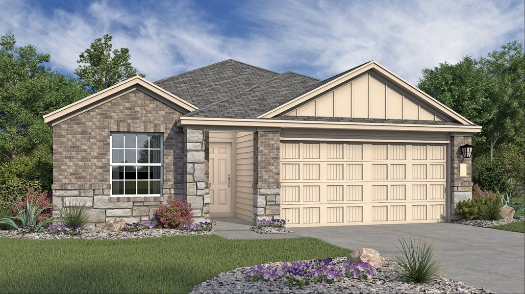 New construction Single-Family house 1040 Worshan Terrace, San Antonio, TX 78221 Huxley- photo