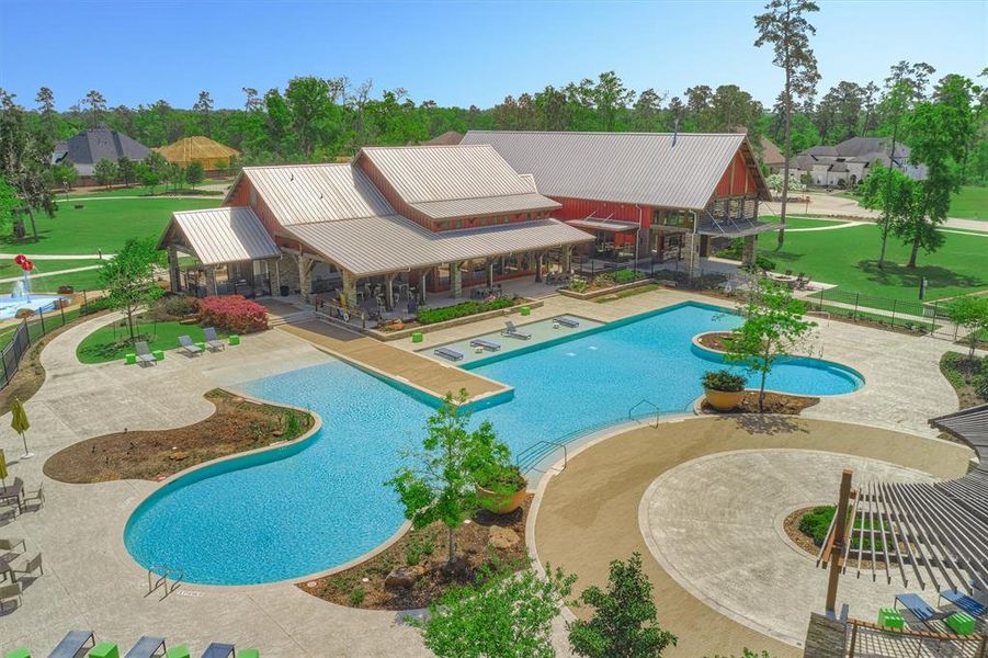 The NorthGrove community clubhouse and pool.