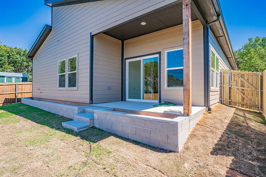 Covered back patio