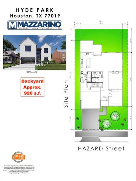 Please be aware that these plans are the property of the architect/builder designer that designed them not DUX Realty, Mazzarino Construction or 1807 HAZARD LLC and are protected from reproduction and sharing under copyright law. These drawing are for general information only. Measurements, square footages and features are for illustrative marketing purposes. All information should be independently verified. Plans are subject to change without notification.
