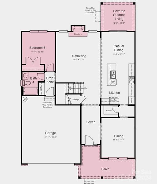 Structural options added include: first floor guest suite, fireplace, covered outdoor living, tray ceiling in owner's suite.