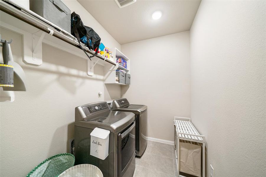 Downstairs laundry room.