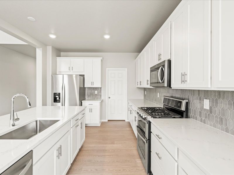 Fraser floorplan interior image taken at a Meritage Homes community in Northern Colorado.