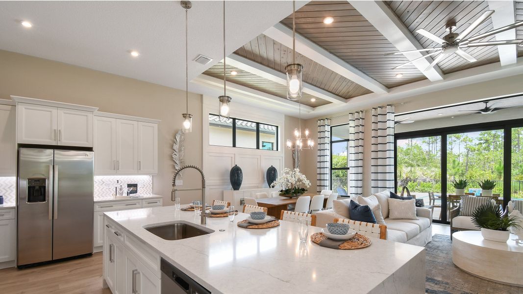 Island Kitchen into Main Living Area