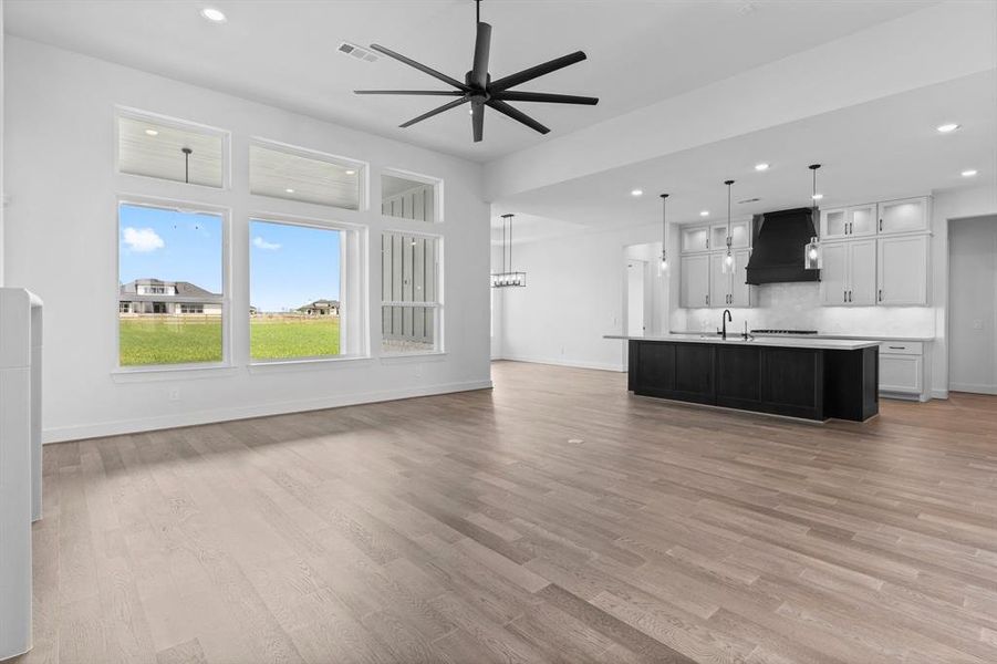 Family Room Open to the Island Kitchen