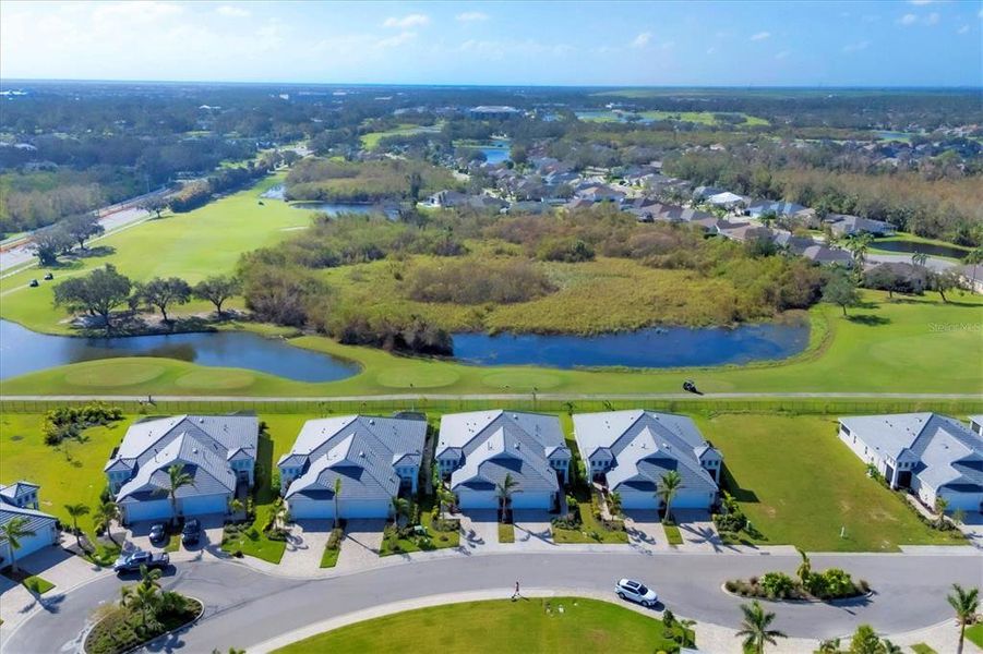 Aerial of villa