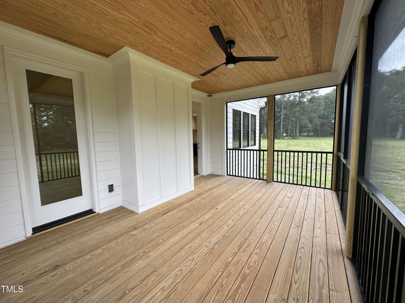 Screened porch from corner