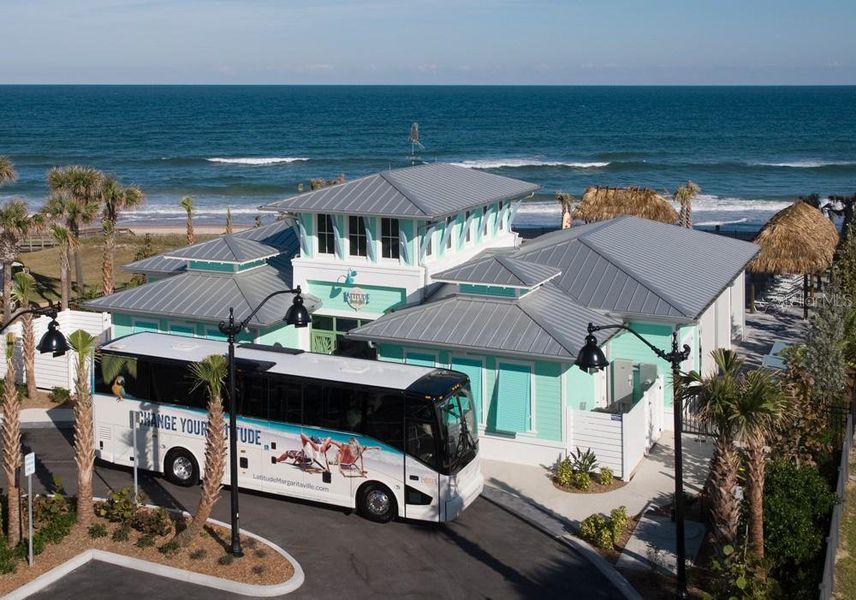 This is the bus that will drive you to and from the Beach!