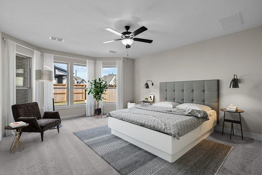 EXAMPLE PHOTO: Beautiful Master Bedroom with bay window