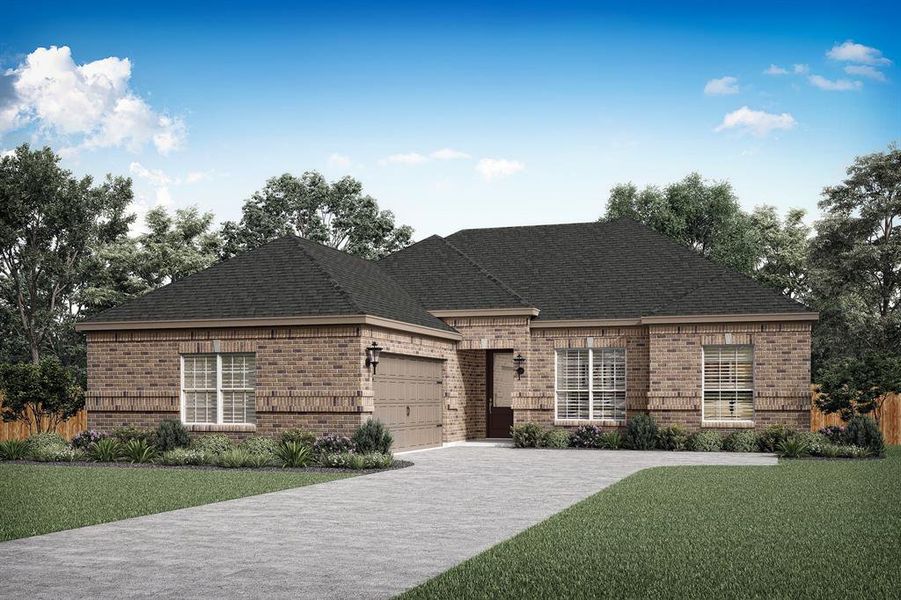 The Ironwood Plan by LGI Homes. Rendering of plan being built of 3202 Bolt Rope Drive.