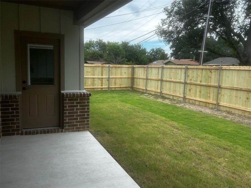 View of yard with a patio