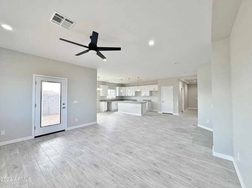 Great room looking towards kitchen